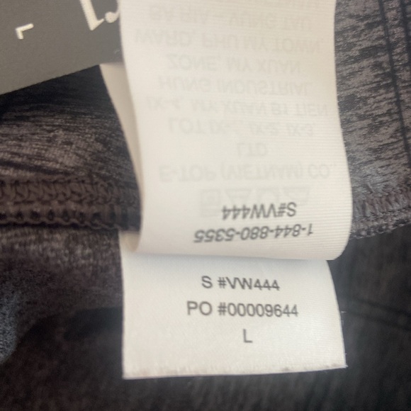 Vuori Dreamknit Clean Elevation Leggings VW444 Sz L Windowpane Heather Black - Picture 7 of 7